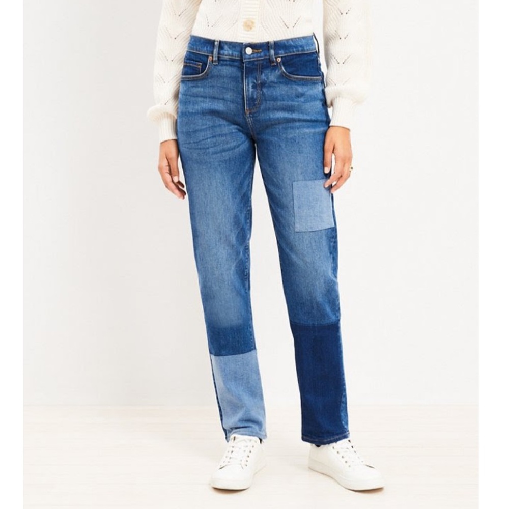 Patchwork Girlfriend Jeans